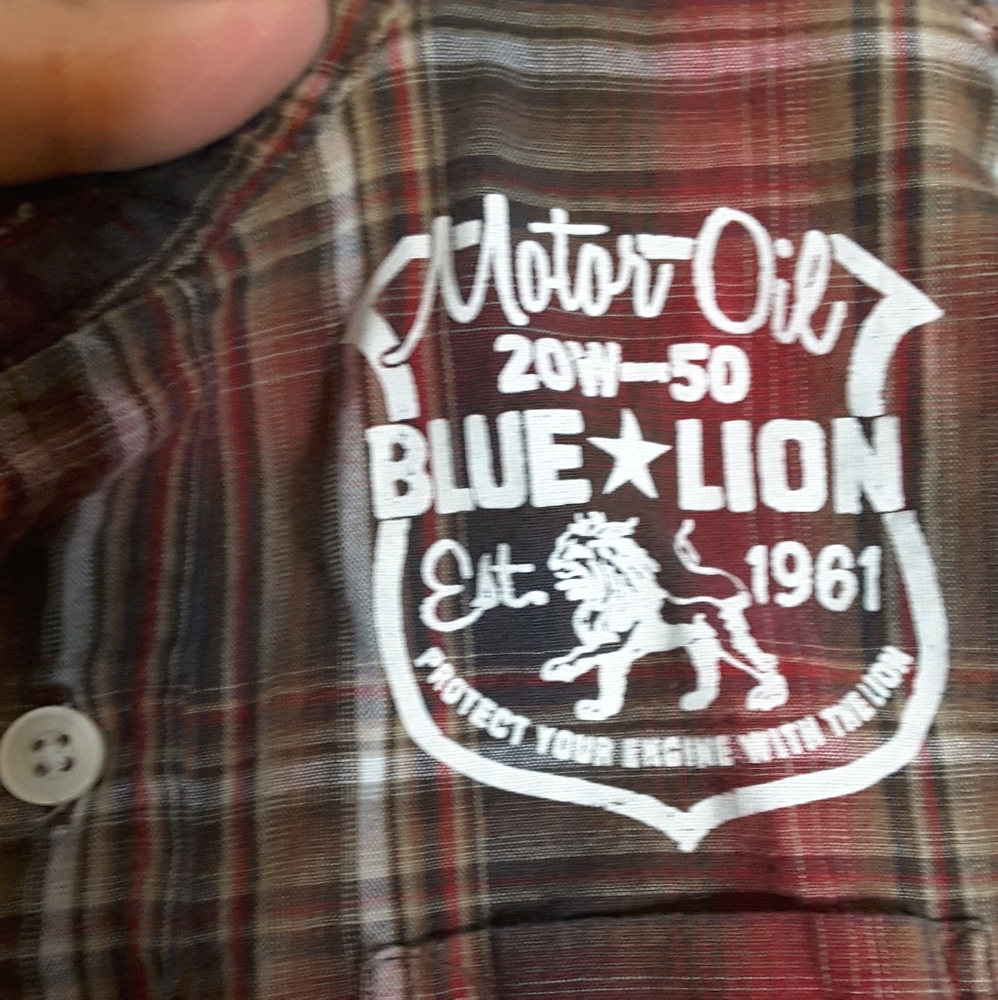 3/$15 Arizona Jean retro insp shirt brown plaid 7X - Picture 5 of 6